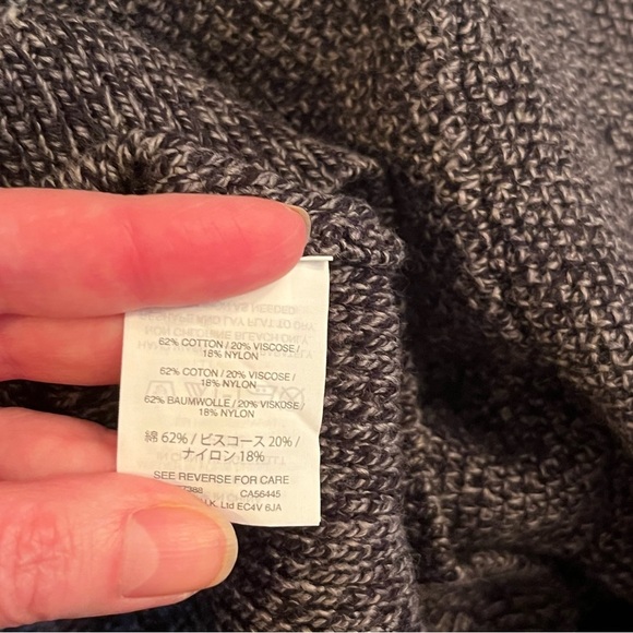 Madewell Gray Marled Knit Tulip Back Long Sleeve Sweater Women’s M Style# G6851 - Picture 7 of 8